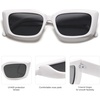 image:imageSOJOS Trendy Rectangular Sunglasses Womens Retro Small Shades Sunnies Gafas de sole Chunky Angular Cornor Frame SJ2238White
