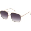 image:imageSOJOS Trendy Square Aviator Sunglasses for Women Men Gold Frame Light Tint Gradient Shades SJ1176GoldGradient Grey