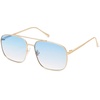 image:imageSOJOS Trendy Square Aviator Sunglasses for Women Men Gold Frame Light Tint Gradient Shades SJ1176GoldGradient Light Blue