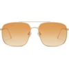 image:imageSOJOS Trendy Square Aviator Sunglasses for Women Men Gold Frame Light Tint Gradient Shades SJ1176GoldGradient Orange