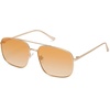 image:imageSOJOS Trendy Square Aviator Sunglasses for Women Men Gold Frame Light Tint Gradient Shades SJ1176GoldGradient Orange