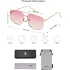 image:imageSOJOS Trendy Square Aviator Sunglasses for Women Men Gold Frame Light Tint Gradient Shades SJ1176GoldGradient Pink