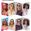 image:imageSOJOS Trendy Square Aviator Sunglasses for Women Men Gold Frame Light Tint Gradient Shades SJ1176GoldGradient Purple