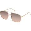image:imageSOJOS Trendy Square Aviator Sunglasses for Women Men Gold Frame Light Tint Gradient Shades SJ1176GoldGrey Gradient Pink