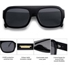 image:imageSOJOS Trendy Square Aviator Sunglasses for Womens Mens Polarized Flat Top Designer Inspired UV400 Sun Glasses SJ2281Black