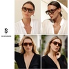 image:imageSOJOS Trendy Square Aviator Sunglasses for Womens Mens Polarized Flat Top Designer Inspired UV400 Sun Glasses SJ2281Burgundy