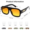 image:imageSOJOS Trendy Square Aviator Sunglasses for Womens Mens Polarized Flat Top Designer Inspired UV400 Sun Glasses SJ2281Dark Black