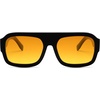 image:imageSOJOS Trendy Square Aviator Sunglasses for Womens Mens Polarized Flat Top Designer Inspired UV400 Sun Glasses SJ2281Dark Black