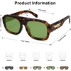 image:imageSOJOS Trendy Square Aviator Sunglasses for Womens Mens Polarized Flat Top Designer Inspired UV400 Sun Glasses SJ2281Demi