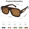 image:imageSOJOS Trendy Square Aviator Sunglasses for Womens Mens Polarized Flat Top Designer Inspired UV400 Sun Glasses SJ2281Multicolor