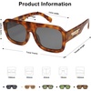 image:imageSOJOS Trendy Square Aviator Sunglasses for Womens Mens Polarized Flat Top Designer Inspired UV400 Sun Glasses SJ2281Yellow