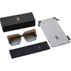 image:imageSOJOS Trendy Square Oversized Sunglasses Womens Big Rimless UV400 Ladies Shades SJ1160Brown Gradient Blue LensTortoise Temples