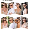 image:imageSOJOS Trendy Square Oversized Sunglasses Womens Big Rimless UV400 Ladies Shades SJ1160Brown Gradient Blue LensTortoise Temples
