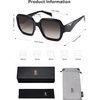 image:imageSOJOS Trendy Square Polarized Sunglasses for Womens MensRetro Polygon Shades Plastic Frame Sun Glasses SJ2310Black