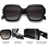 image:imageSOJOS Trendy Square Polarized Sunglasses for Womens MensRetro Polygon Shades Plastic Frame Sun Glasses SJ2310Black