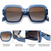 image:imageSOJOS Trendy Square Polarized Sunglasses for Womens MensRetro Polygon Shades Plastic Frame Sun Glasses SJ2310Blue