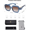 image:imageSOJOS Trendy Square Polarized Sunglasses for Womens MensRetro Polygon Shades Plastic Frame Sun Glasses SJ2310Blue