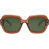 image:imageSOJOS Trendy Square Polarized Sunglasses for Womens MensRetro Polygon Shades Plastic Frame Sun Glasses SJ2310Brown