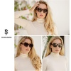 image:imageSOJOS Trendy Square Polarized Sunglasses for Womens MensRetro Polygon Shades Plastic Frame Sun Glasses SJ2310Brown