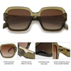 image:imageSOJOS Trendy Square Polarized Sunglasses for Womens MensRetro Polygon Shades Plastic Frame Sun Glasses SJ2310Green