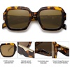image:imageSOJOS Trendy Square Polarized Sunglasses for Womens MensRetro Polygon Shades Plastic Frame Sun Glasses SJ2310Multicolor
