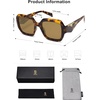 image:imageSOJOS Trendy Square Polarized Sunglasses for Womens MensRetro Polygon Shades Plastic Frame Sun Glasses SJ2310Multicolor