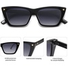 image:imageSOJOS Trendy Sunglasses Womens Cute Cat Eye Polarized Square Women Designer Shades SJ2297BlackGrey Grading