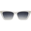image:imageSOJOS Trendy Sunglasses Womens Cute Cat Eye Polarized Square Women Designer Shades SJ2297WhiteGrey Grading