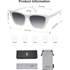 image:imageSOJOS Trendy Sunglasses Womens Cute Cat Eye Polarized Square Women Designer Shades SJ2297WhiteGrey Grading