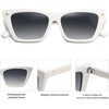 image:imageSOJOS Trendy Sunglasses Womens Cute Cat Eye Polarized Square Women Designer Shades SJ2297WhiteGrey Grading