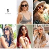 image:imageSOJOS Vintage Round Sunglasses for Women Classic Retro Designer Style SJ2121 with TransparentBlue Yellow
