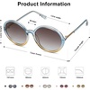 image:imageSOJOS Vintage Round Sunglasses for Women Classic Retro Designer Style SJ2121 with TransparentBlue Yellow