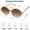 image:imageSOJOS Vintage Round Sunglasses for Women Classic Retro Designer Style SJ2121 with TransparentTransparent Brown Gradient Brown Lens
