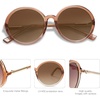 image:imageSOJOS Vintage Round Sunglasses for Women Classic Retro Designer Style SJ2121 with TransparentTransparent Brown Gradient Brown Lens