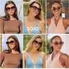 image:imageSOJOS Vintage Sunglasses Womens Trendy 2023 Nude Big Sun Glasses Oversized UV400 Protection SJ2257 Leopard Frame Grey Lens