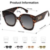 image:imageSOJOS Vintage Sunglasses Womens Trendy 2023 Nude Big Sun Glasses Oversized UV400 Protection SJ2257 Leopard Frame Grey Lens