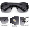 image:imageSOJOS Wrap Around Y2K Sunglasses for Women Men Shield Futuristic Frameless Sun Glasses SJ1198 with Black FrameGrey Garding Lens