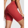 image:imagebaleaf Freeleaf Womens 8 High Waist Biker Shorts with Pockets Yoga Running Volleyball Workout Gym Shorts for Summer SpandexLava Falls