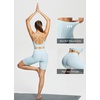 image:imagebaleaf Freeleaf Womens 8 High Waist Biker Shorts with Pockets Yoga Running Volleyball Workout Gym Shorts for Summer SpandexPastel Blue
