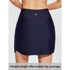 image:imagebaleaf Womens 2025 17 Swim Skirt Bottoms High Waisted Modest Bathing Suit Skirt Tummy Control Swim BottomsDark Blue