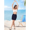 image:imagebaleaf Womens 2025 17 Swim Skirt Bottoms High Waisted Modest Bathing Suit Skirt Tummy Control Swim BottomsDark Blue