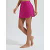 image:imagebaleaf Womens 2025 17 Swim Skirt Bottoms High Waisted Modest Bathing Suit Skirt Tummy Control Swim BottomsRose Red