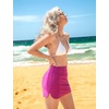 image:imagebaleaf Womens 2025 17 Swim Skirt Bottoms High Waisted Modest Bathing Suit Skirt Tummy Control Swim BottomsRose Red