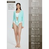 image:imagebaleaf Womens 2025 UPF 50 Cropped Cover Up Cardigan Tie Front Lightweight Summer Sun Wrap SPF Shirts Beach OutdoorGreenlong Sleeve