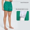 image:imagebaleaf Womens 4 High Waisted Swim Shorts Quick Dry Board Shorts UPF50 Swimsuit with Liner and PocketsGreen