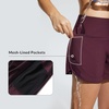 image:imagebaleaf Womens 4 High Waisted Swim Shorts Quick Dry Board Shorts UPF50 Swimsuit with Liner and PocketsWine Red