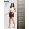 image:imagebaleaf Womens 4 High Waisted Swim Shorts Quick Dry Board Shorts UPF50 Swimsuit with Liner and PocketsWine Red