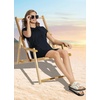 image:imagebaleaf Womens Short Sleeve UPF 50 Cover Up with Pockets Quick Dry Beach Coverups Sun Protection SwimwearBlack