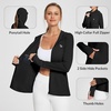 image:imagebaleaf Womens Sun Protection Jacket Hoodie Clothing Lightweight Long Sleeve Sun Cover Up ShirtBlack