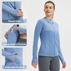 image:imagebaleaf Womens Sun Protection Jacket Hoodie Clothing Lightweight Long Sleeve Sun Cover Up ShirtHeather Blue